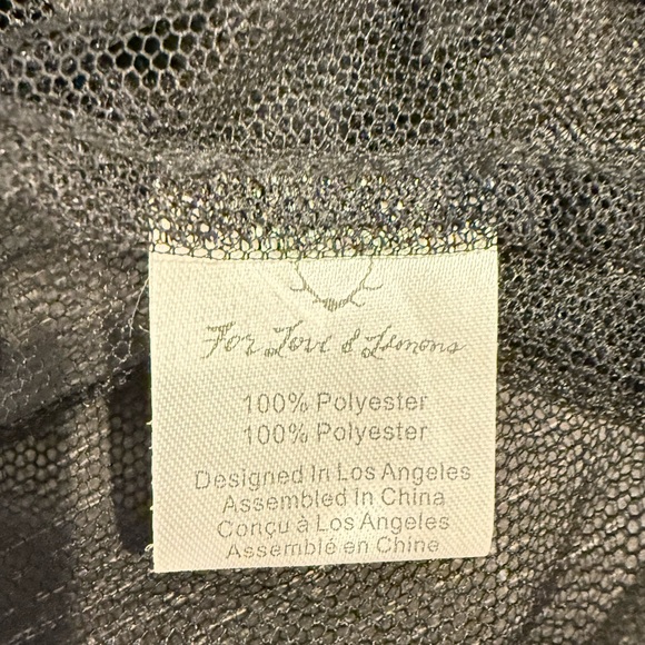 For Love And Lemons Black Sheer Crop Top - Vienna Crop Top - Picture 7 of 8